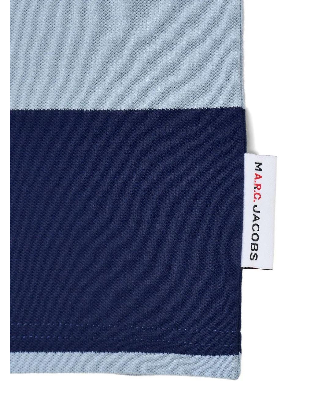 Marc Jacobs Blue X A.P.Cc Striped Polo Top