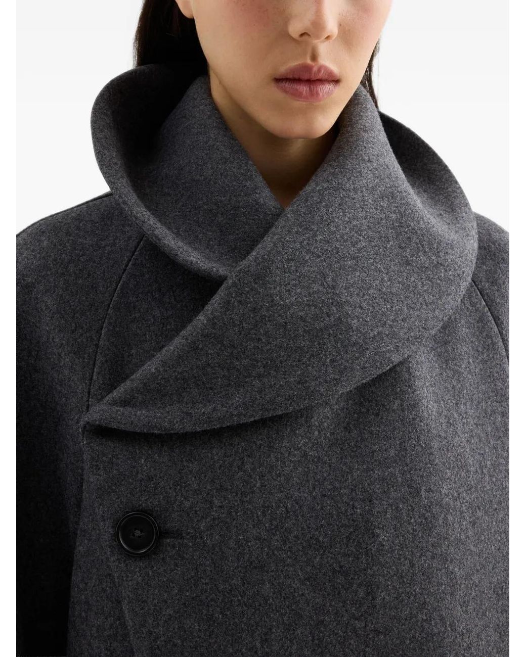 Jil Sander Gray Double Wool Coat