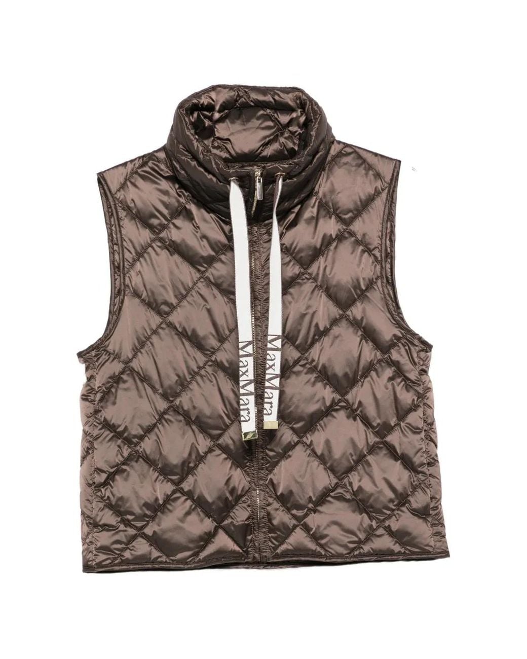 Max Mara Brown Quilted Gilet