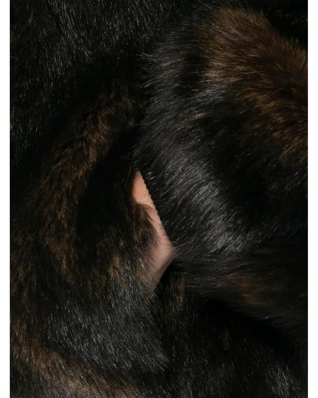 Frankie Shop Black Fur Bomber Jacket