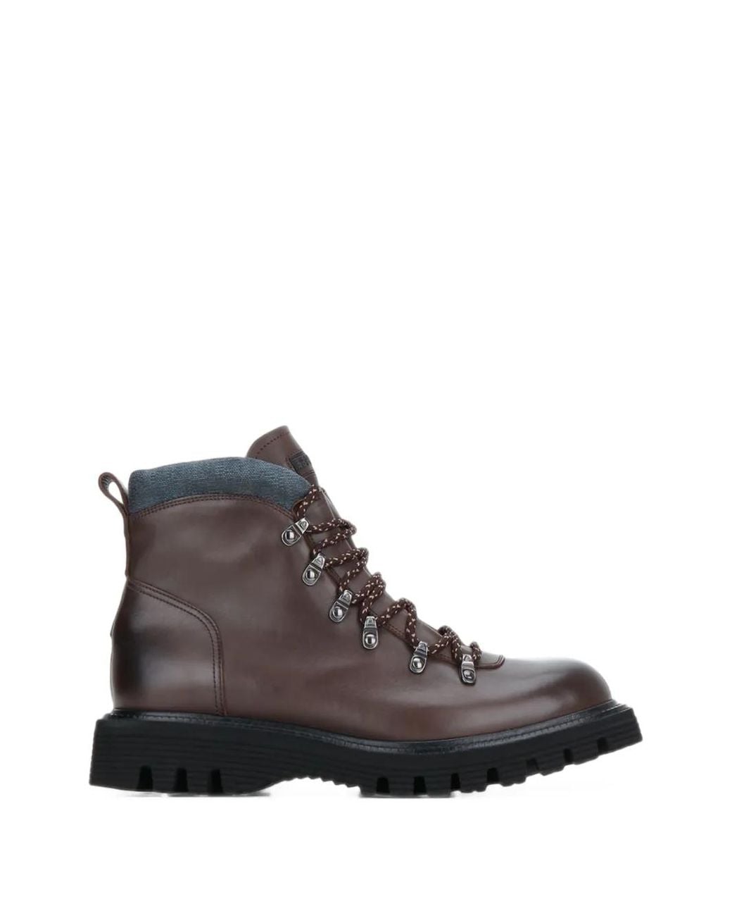 Fratelli Rossetti Brown Polacco Trenton Lace-Up Leather Hiking Boots for men