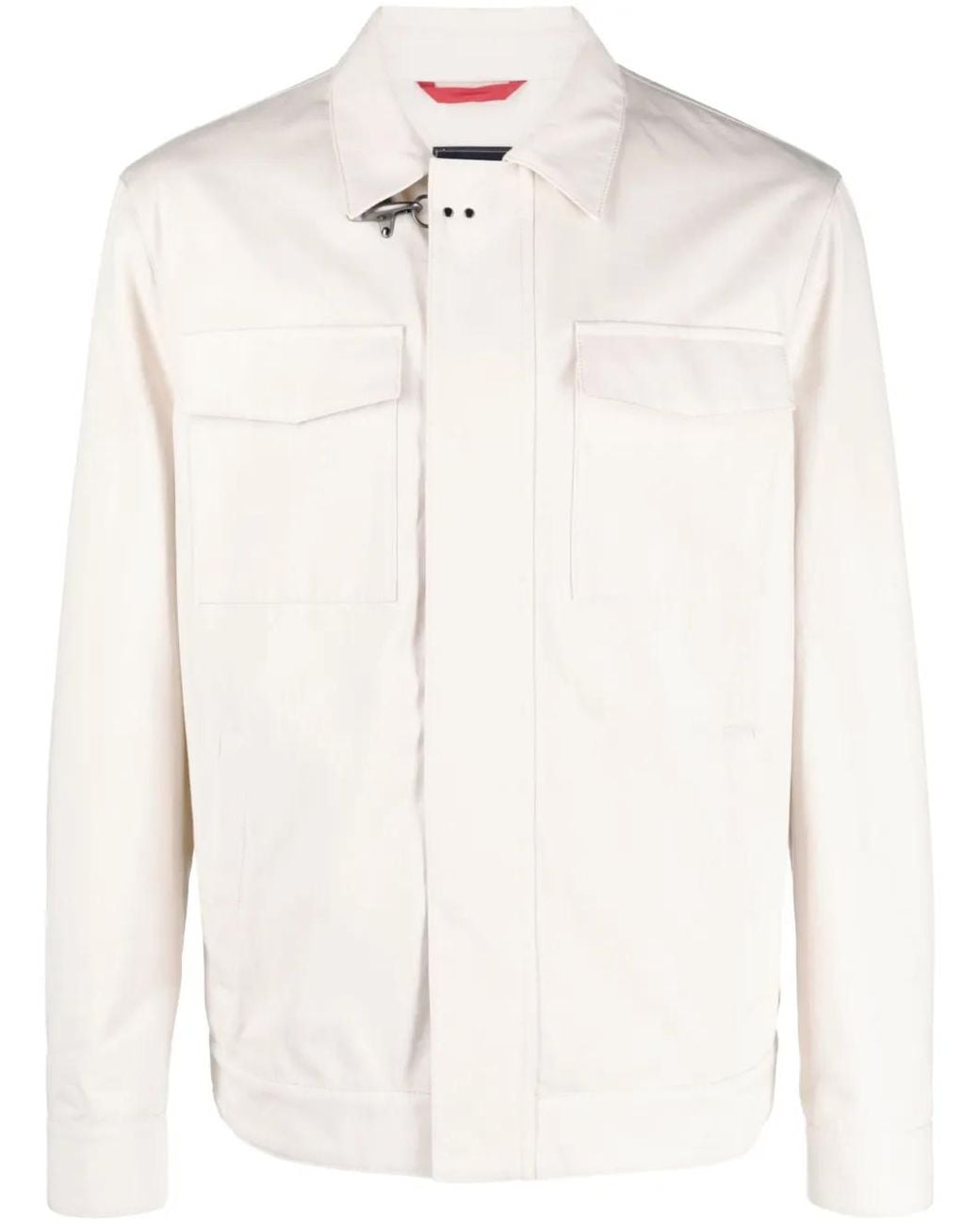 Fay Natural Gancini-Buckle Cotton Truck Jacket for men