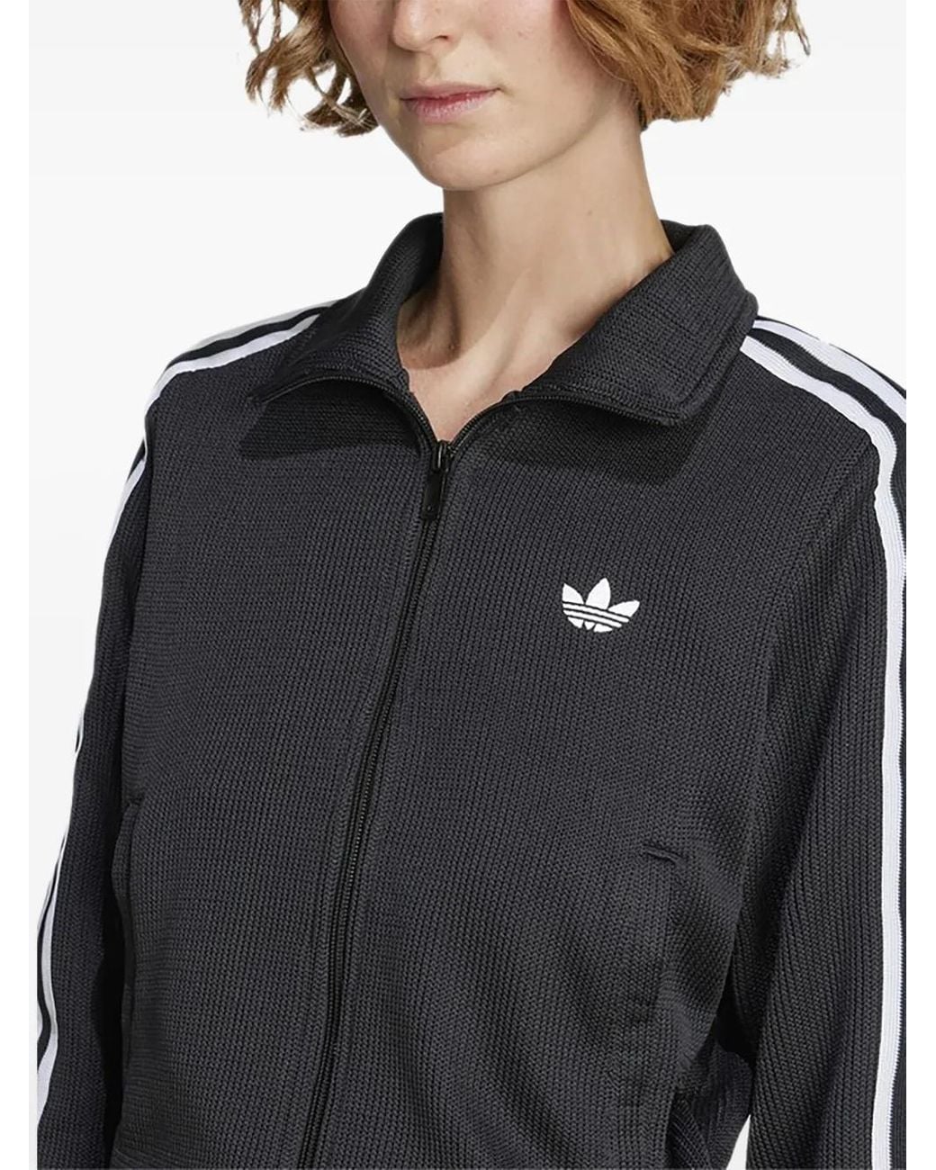 Adidas Black Stripes Zip Track Jacket