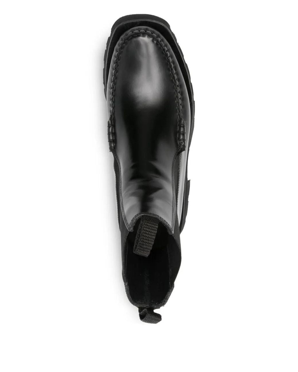 Hereu Black Leather Chelsea Boots for men