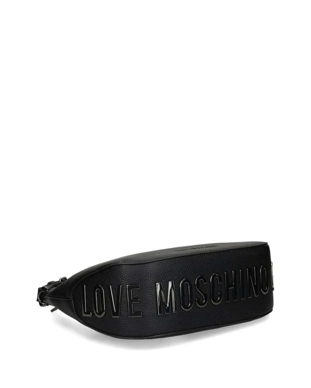 Love Moschino Black Logo-Lettering Shoulder Bag