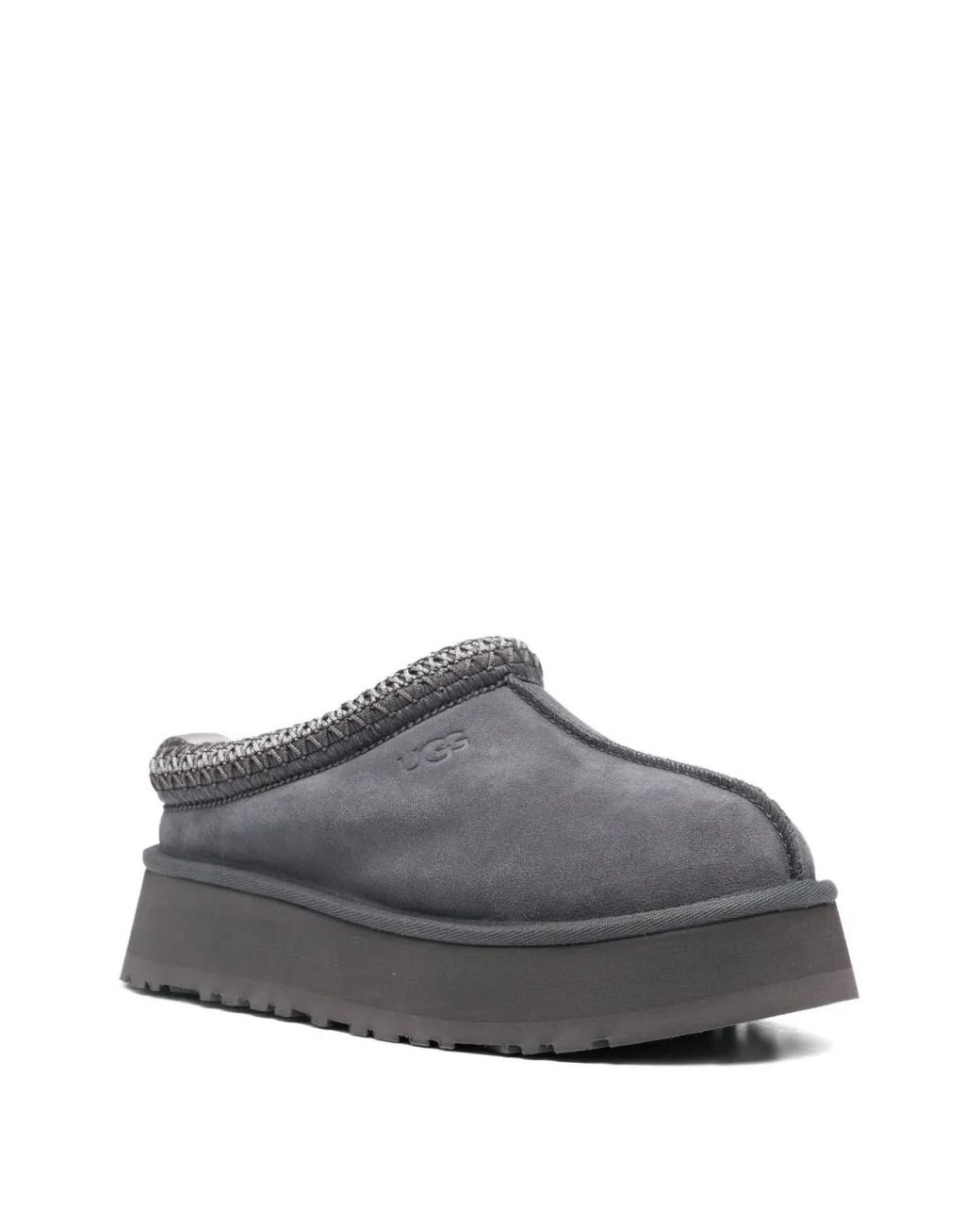 Ugg Gray Tazz Ii Braided Platform Mules