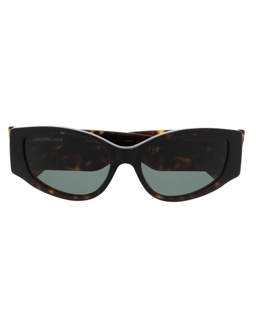 Balenciaga Black Logo-Print Biker Sunglasses