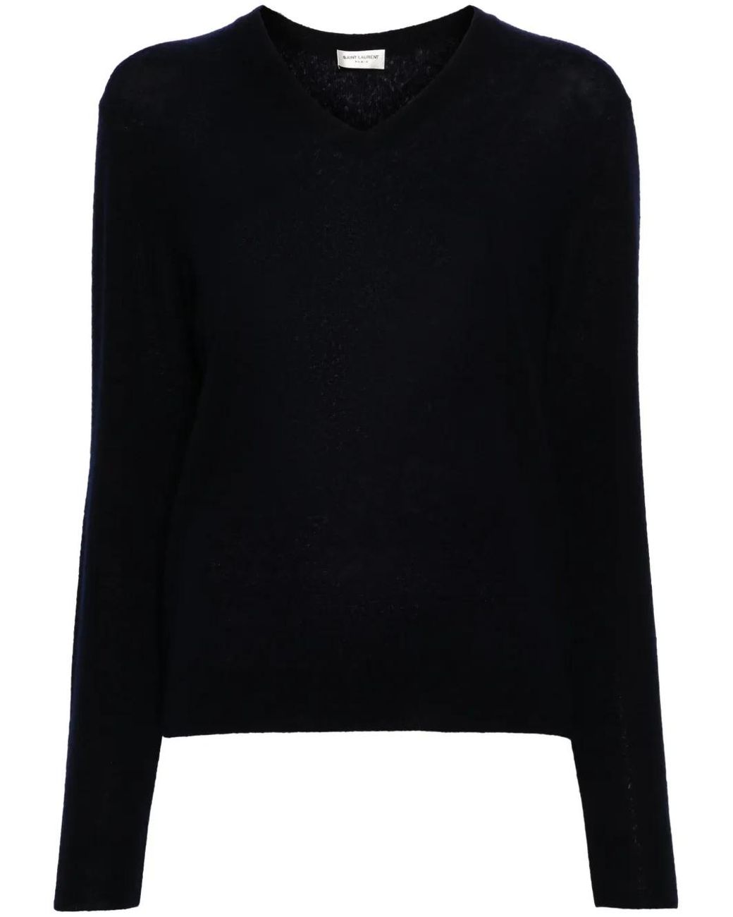 Saint Laurent Black V-Neck Knitted Jumper