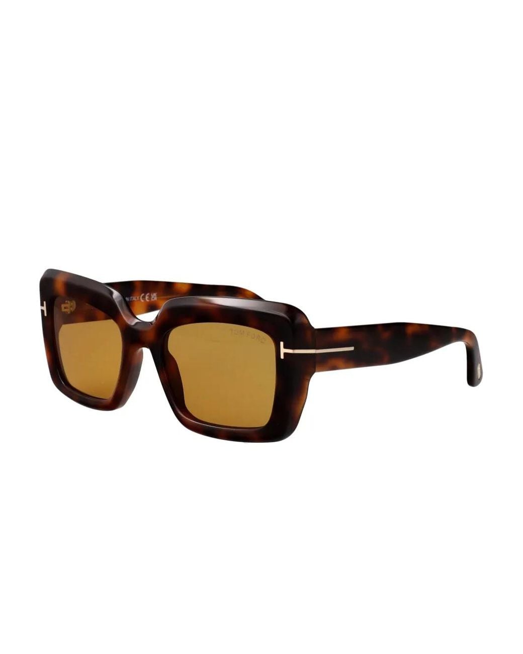 Tom Ford Brown Leila Square-Frame Sunglasses
