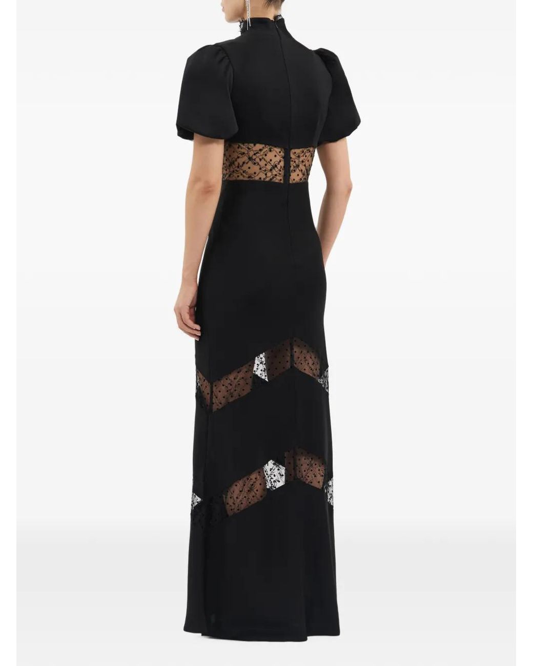 Rebecca Vallance Black Noire Short Sleeve Gown