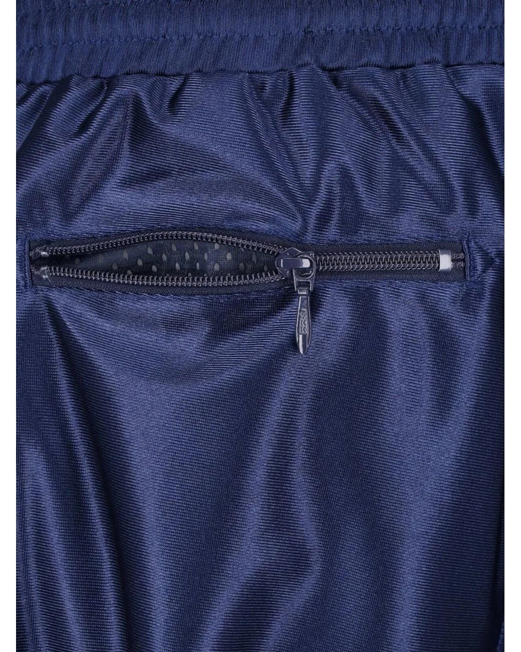 Needles Blue Pantalon De Jogging Satiné À Broderies for men