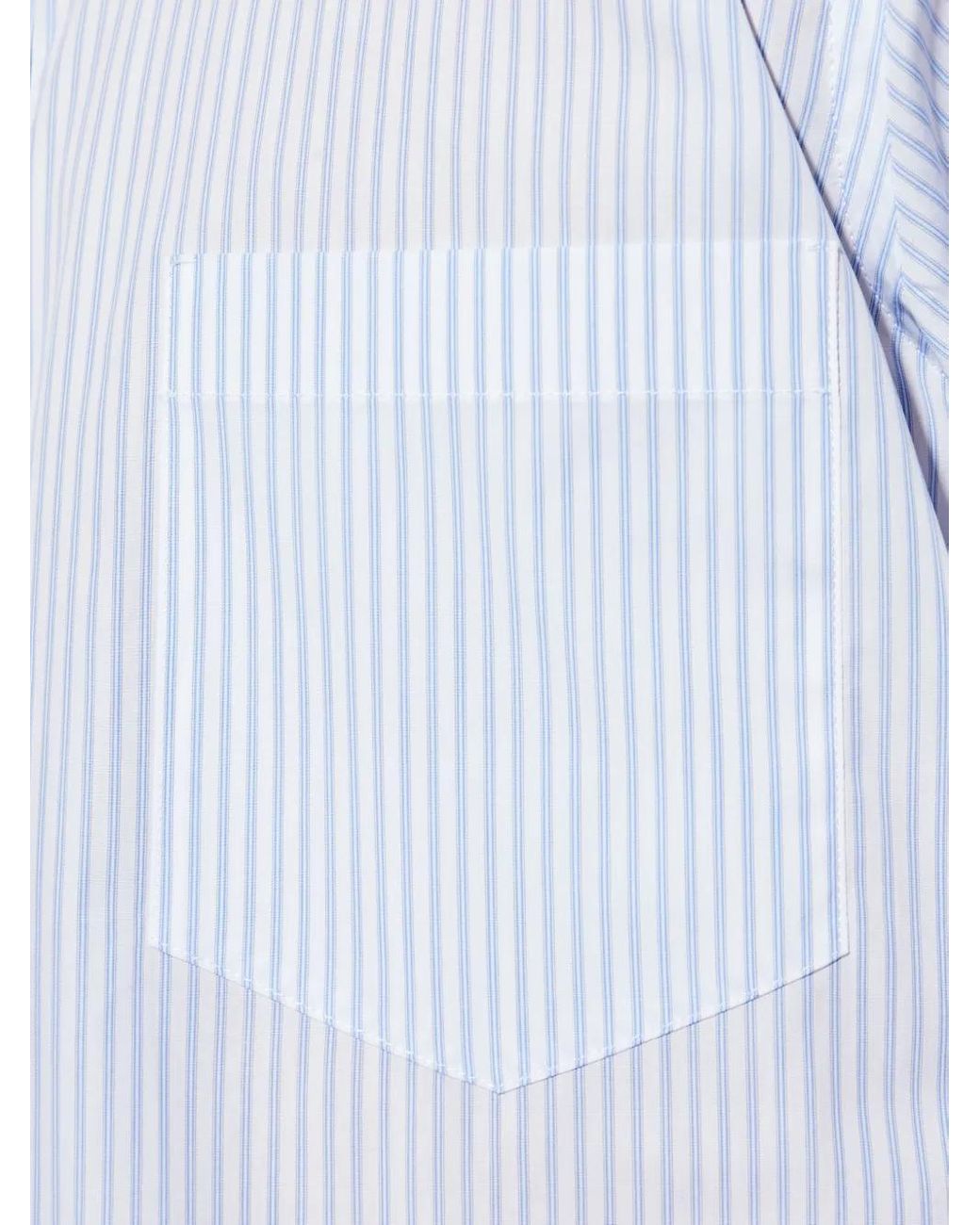 Dolce & Gabbana White Striped Cotton Shirt for men