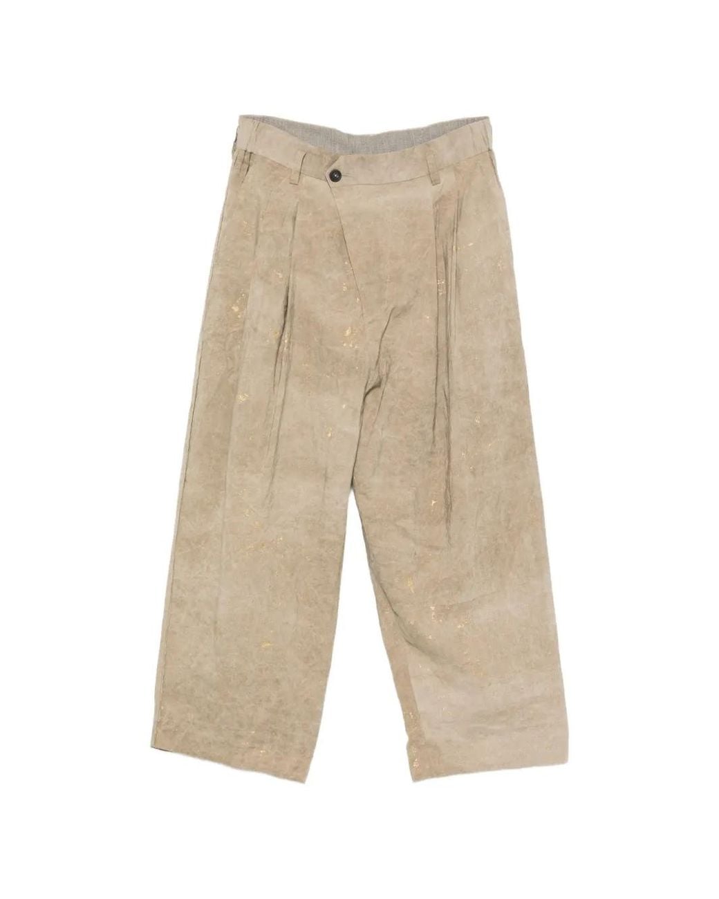 Ziggy Chen White Pantalon À Design Plissé for men