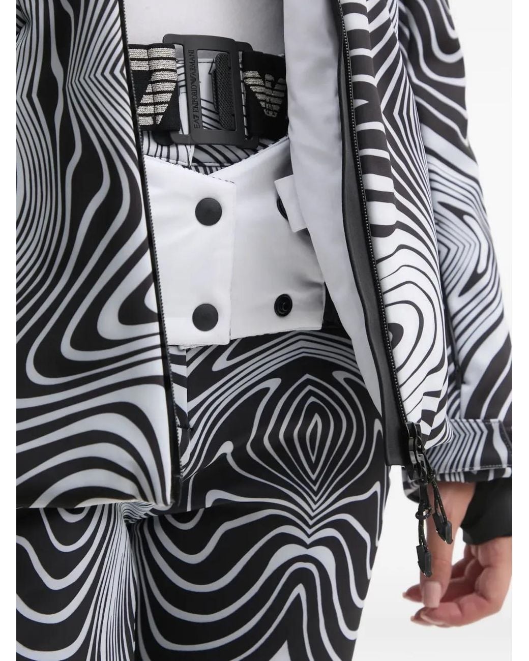 Chaqueta De Esquí Estampada EA7 de color Gray