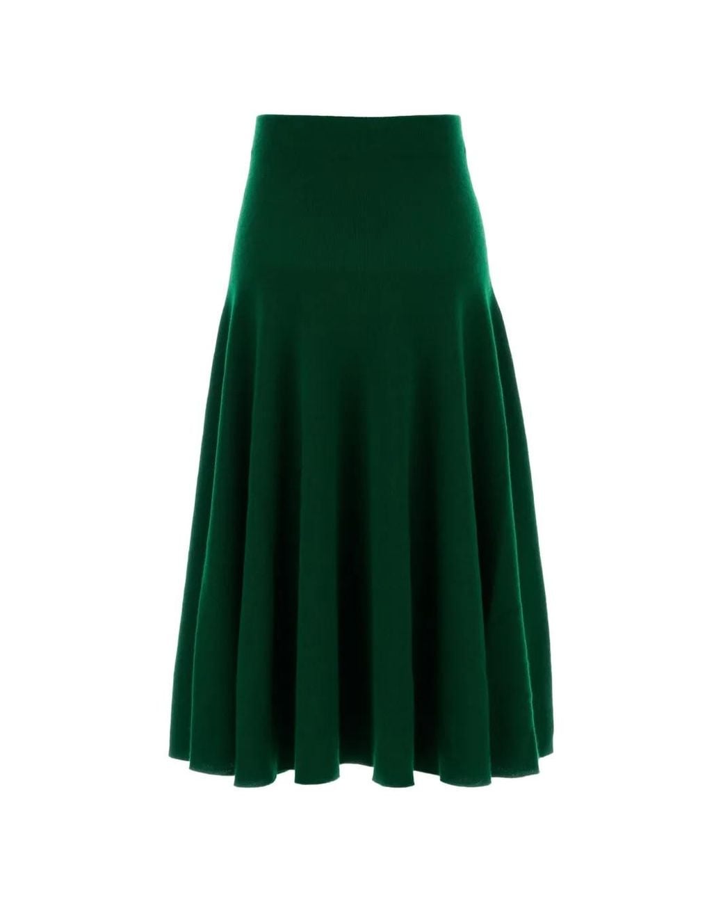 Tom Ford Green Flared Cashmere Midi Skirt