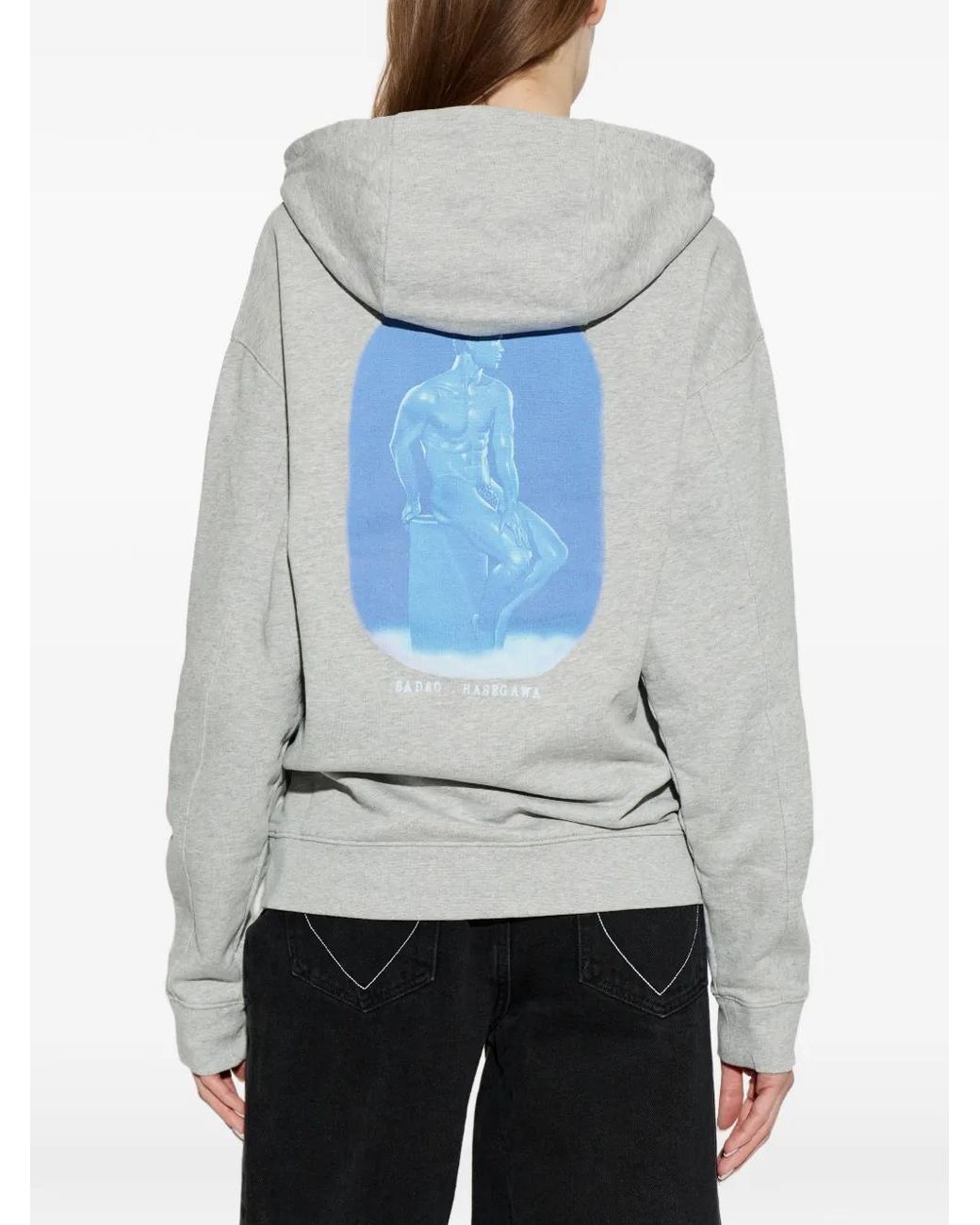Carne Bollente Gray Graphic-Print Hoodie