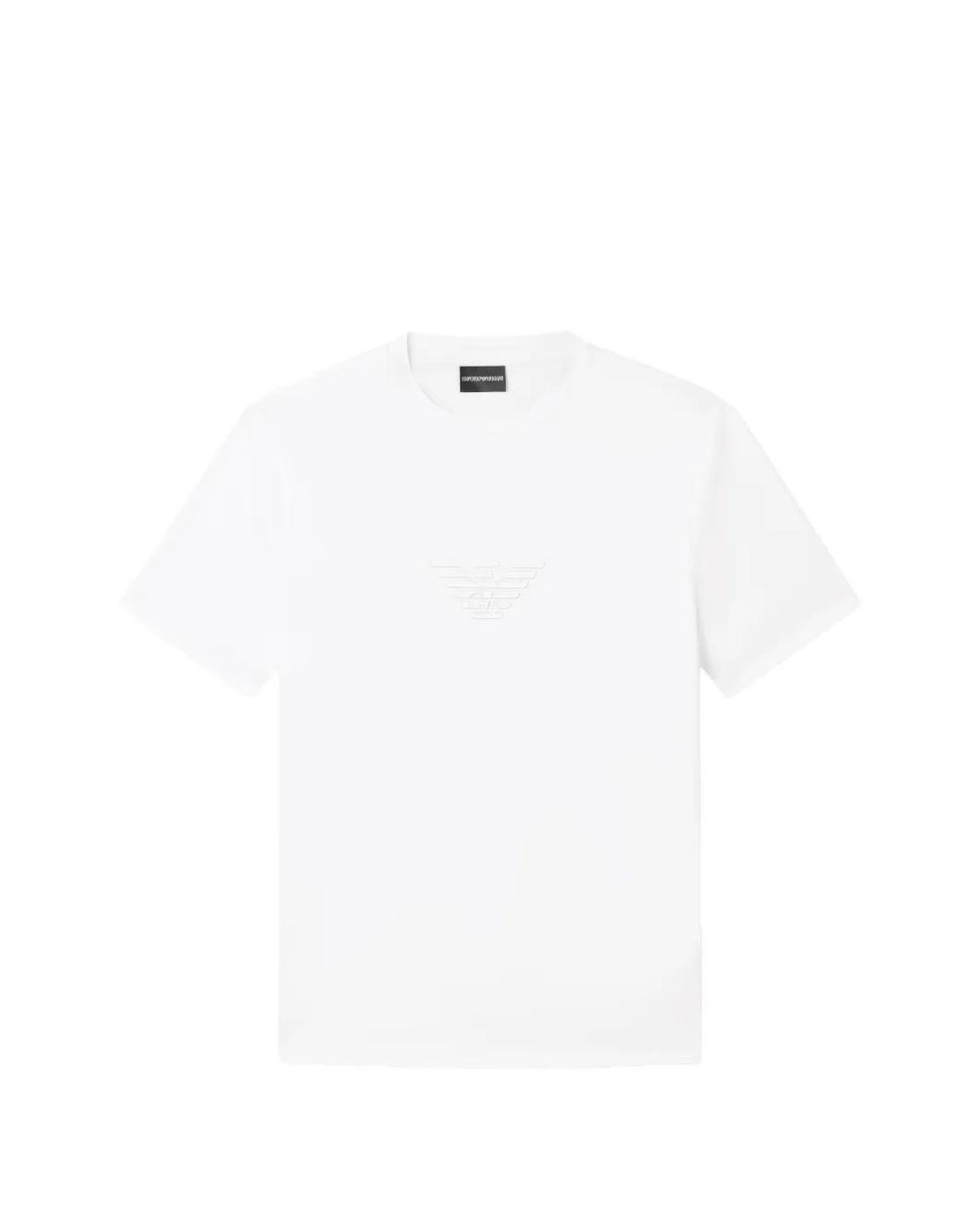 Emporio Armani White Round Neck Logo T-Shirt for men