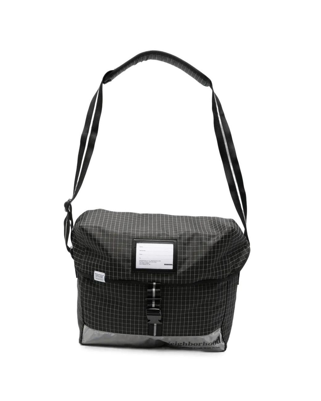 Neighborhood Black Sacoche À Motif Grille for men
