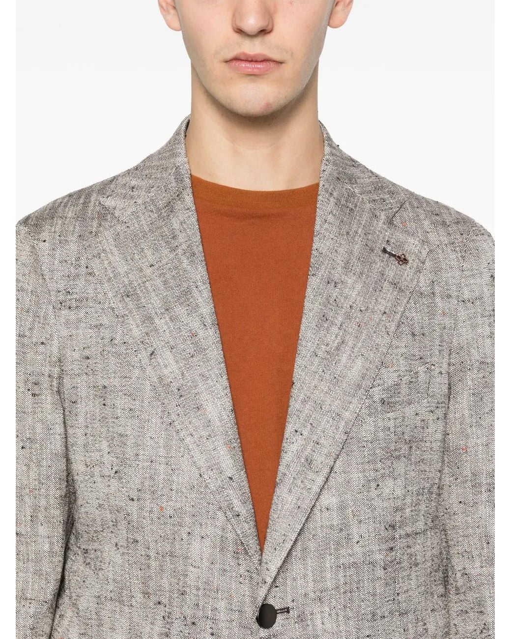Tagliatore Gray Two-Button Blazer for men