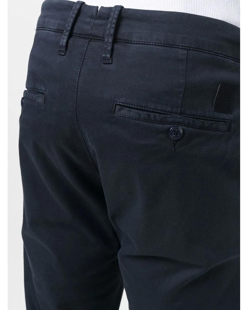 Jacob Cohen Blue Low-Rise Straight-Leg Trousers for men