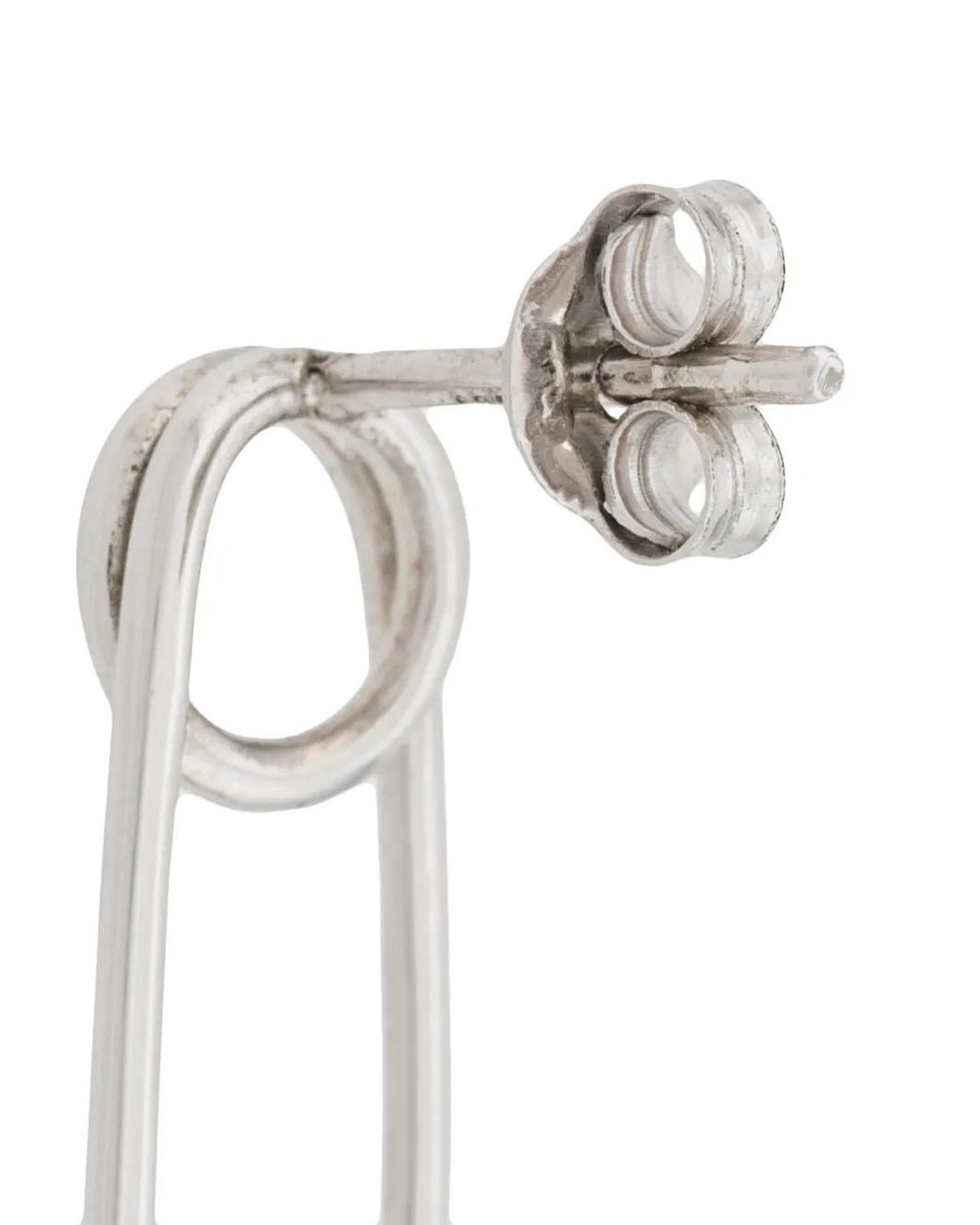True Rocks White Safety Pin Stud Earring