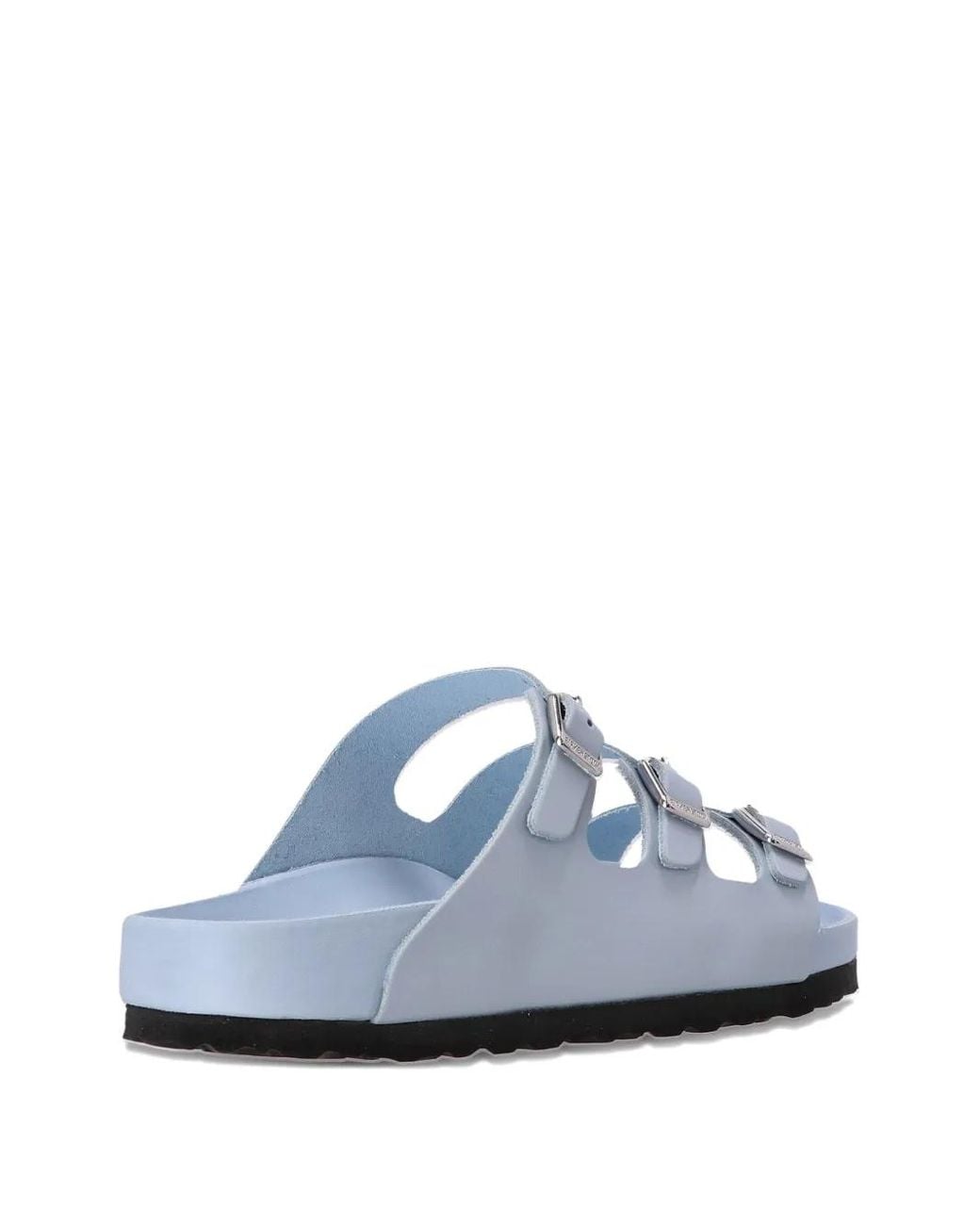 Birkenstock White Florida Fresh Triple-Buckle Flat Sandals