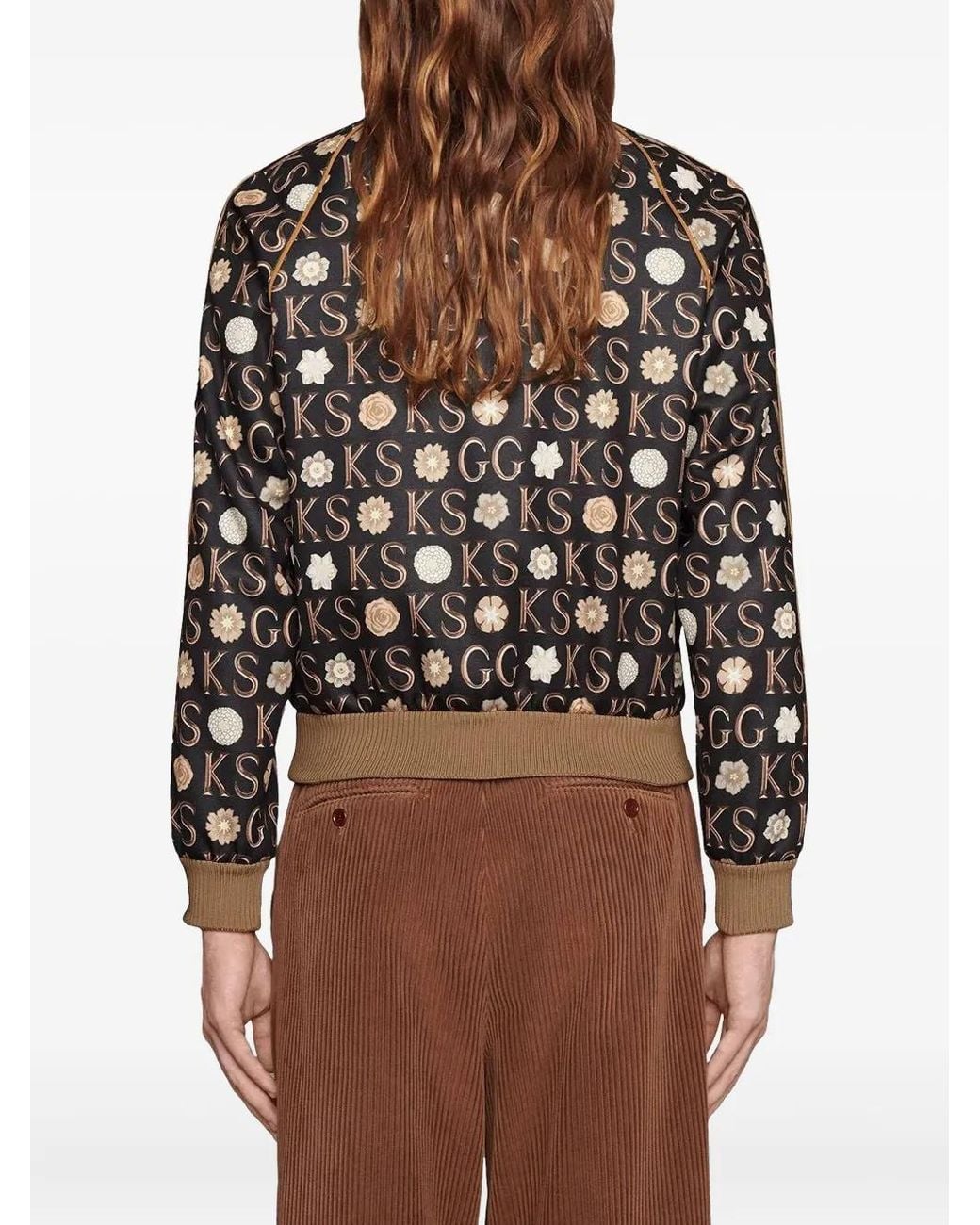 Gucci Black X Ken Scott Print Zip-Up Jacket for men