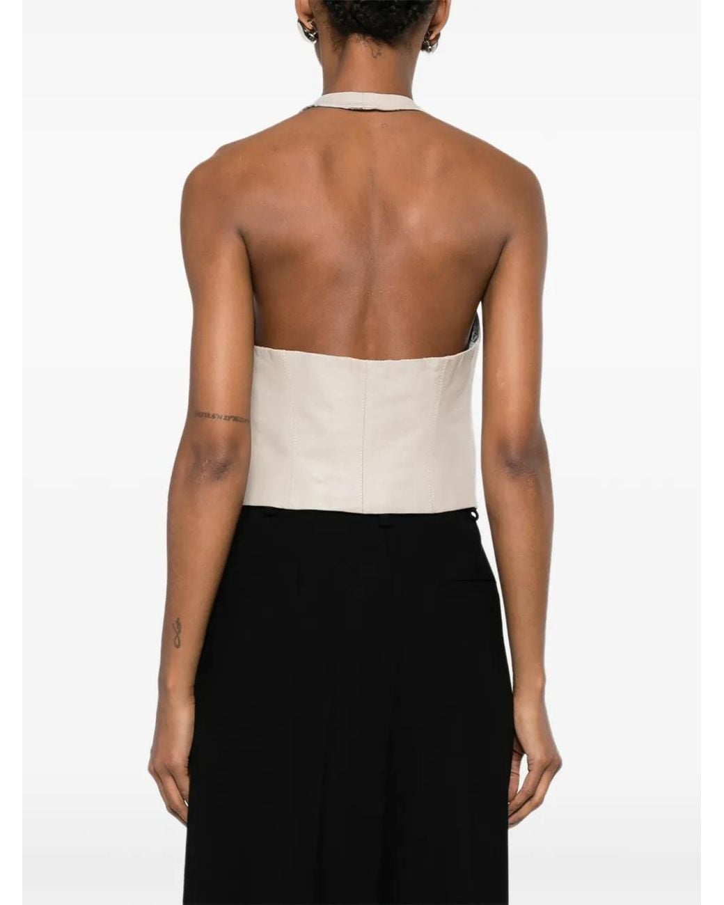 MITILIANE COUTURE White Button-Up Waistcoat