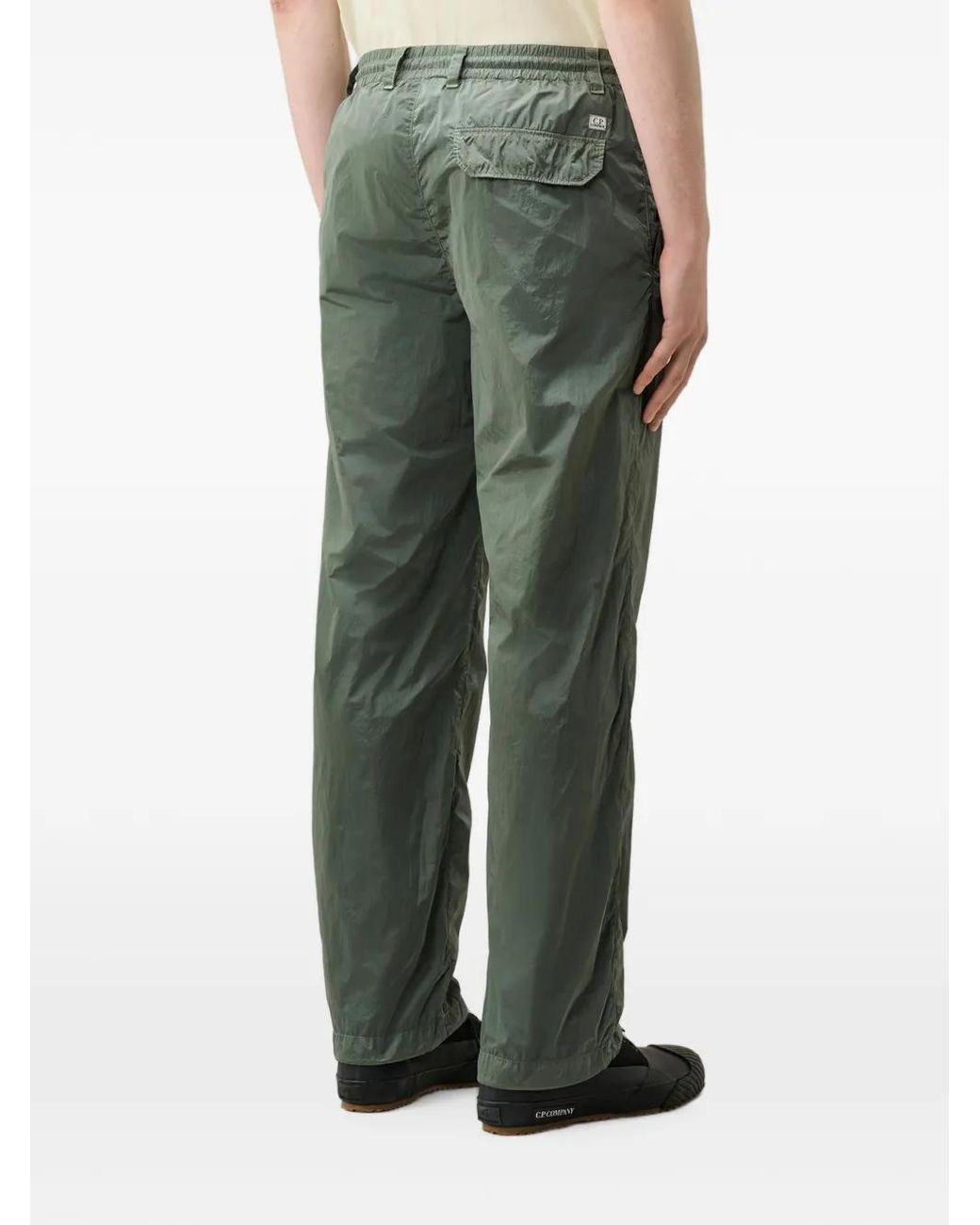 C P Company Green Lens-Detail Cargo Pants for men