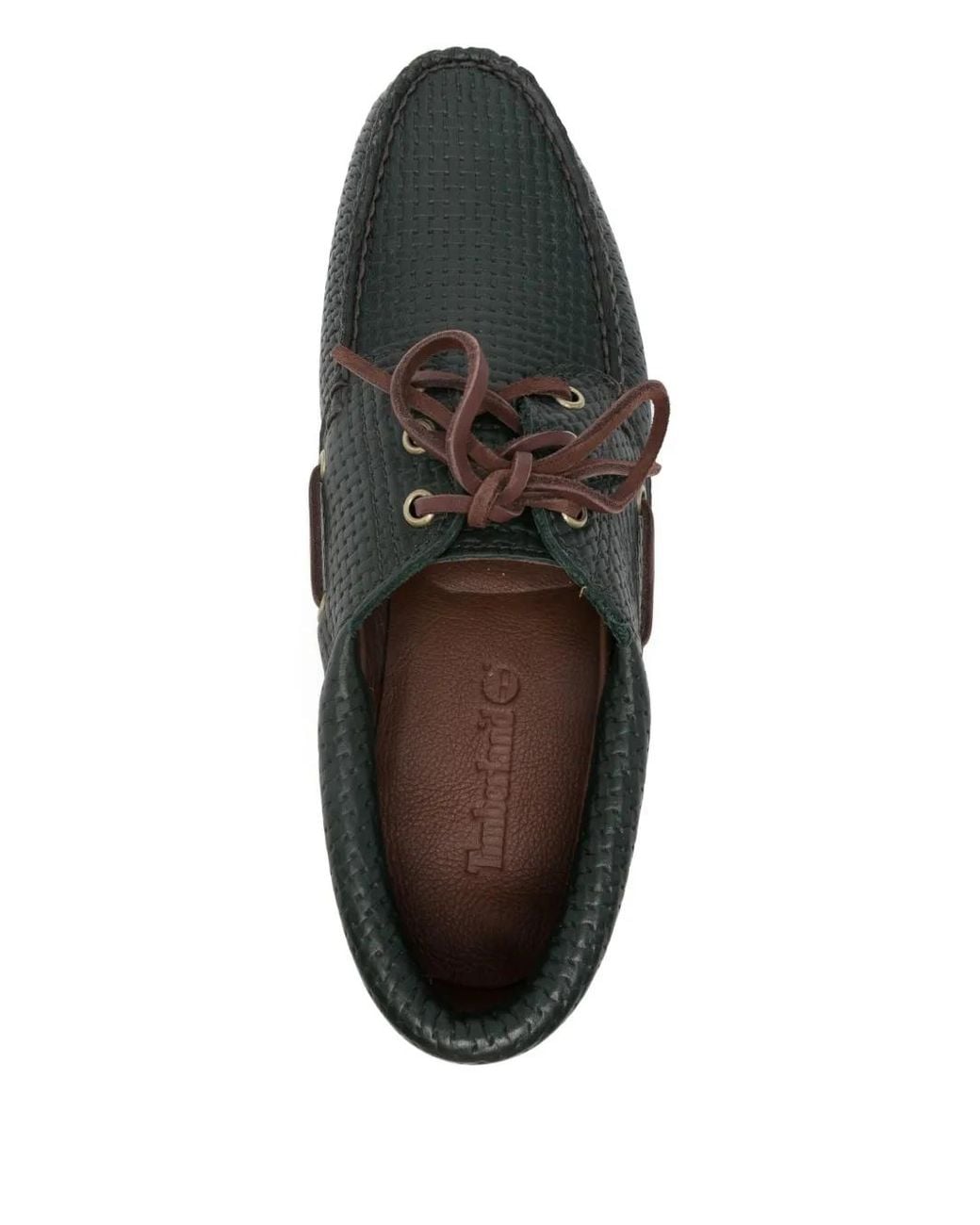 Timberland Brown 30Mm Textured Lace-Up Boat Shoes for men