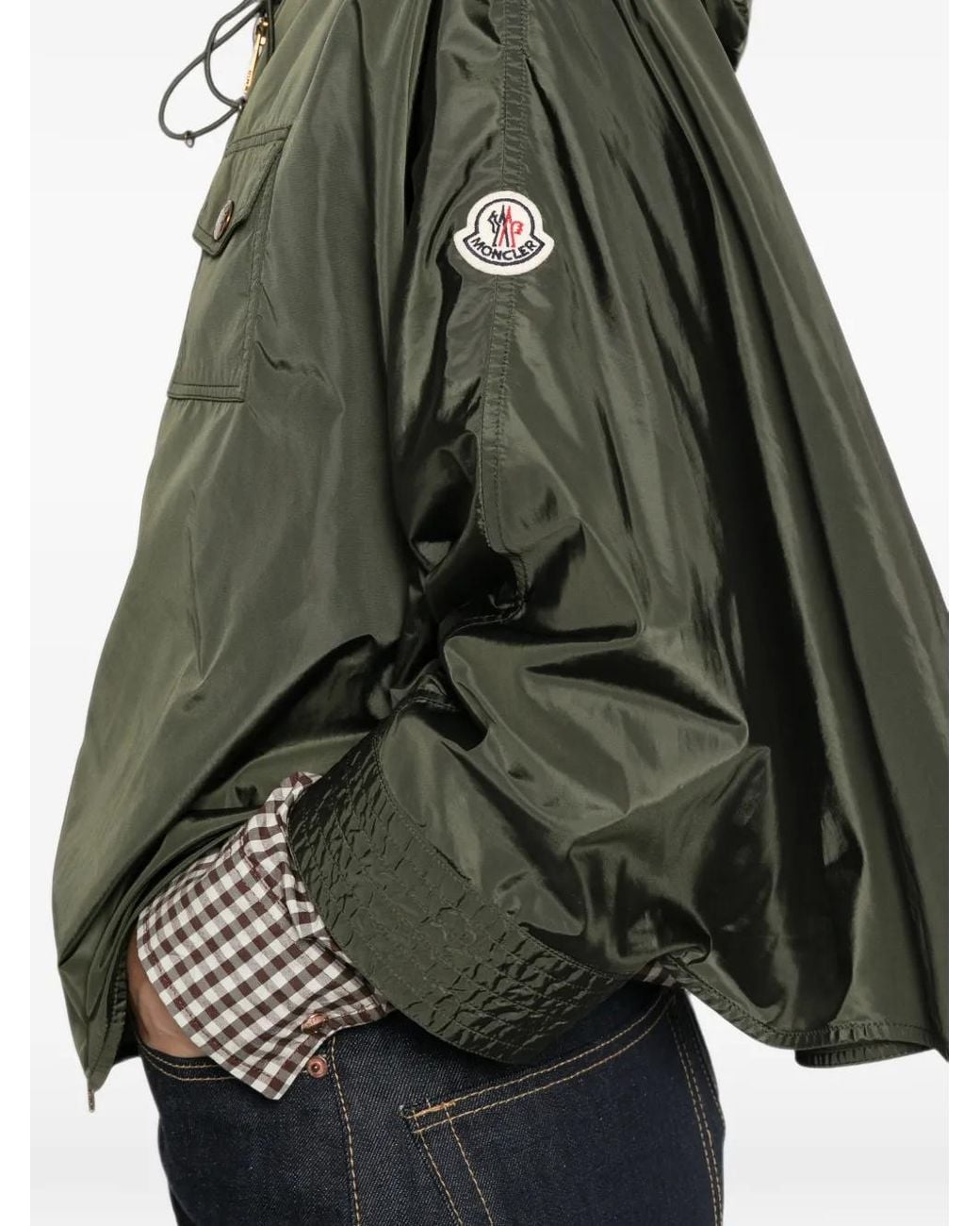 Moncler Green Hooded Cape