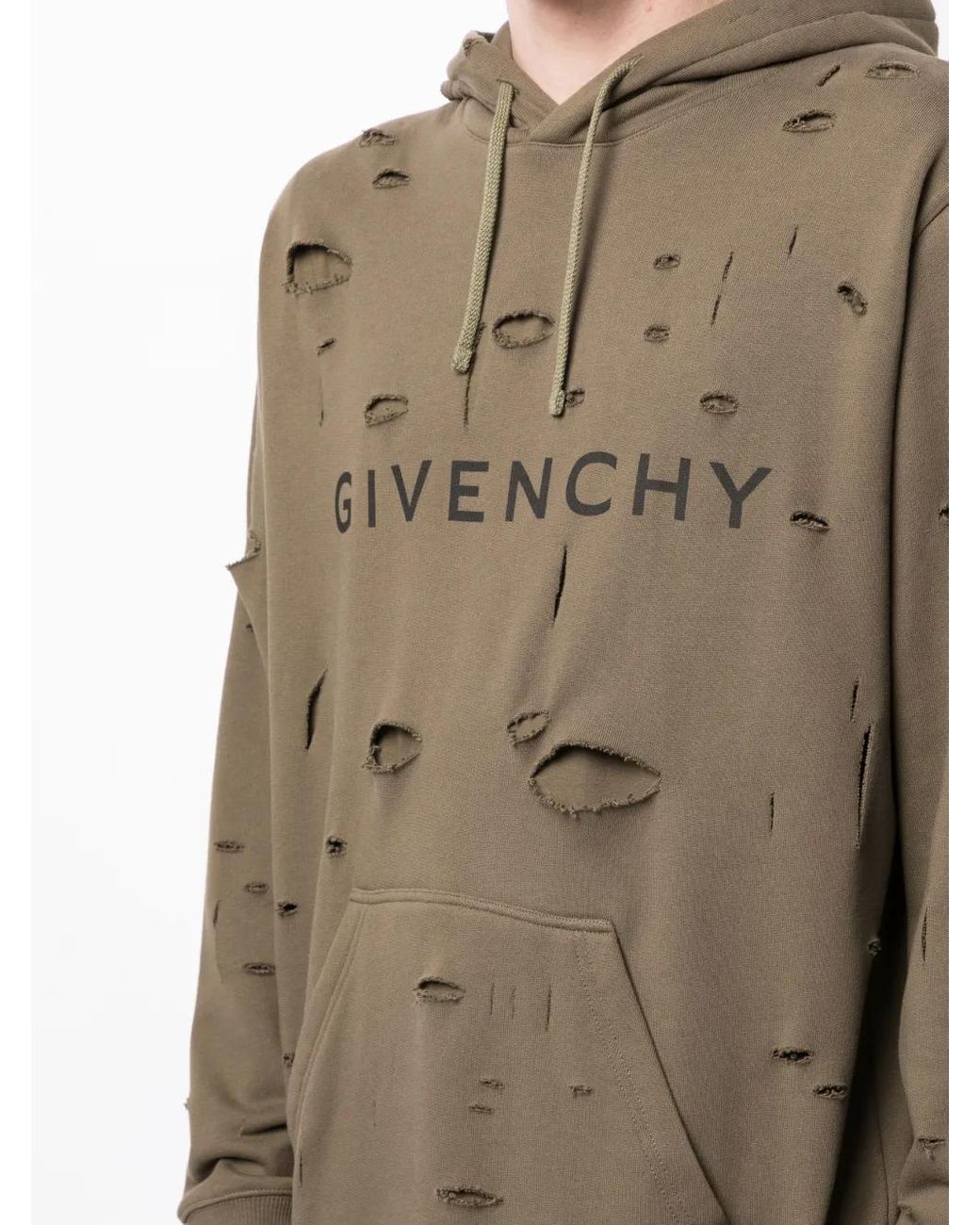 Sudadera Con Capucha Y Logo Givenchy de hombre de color Green