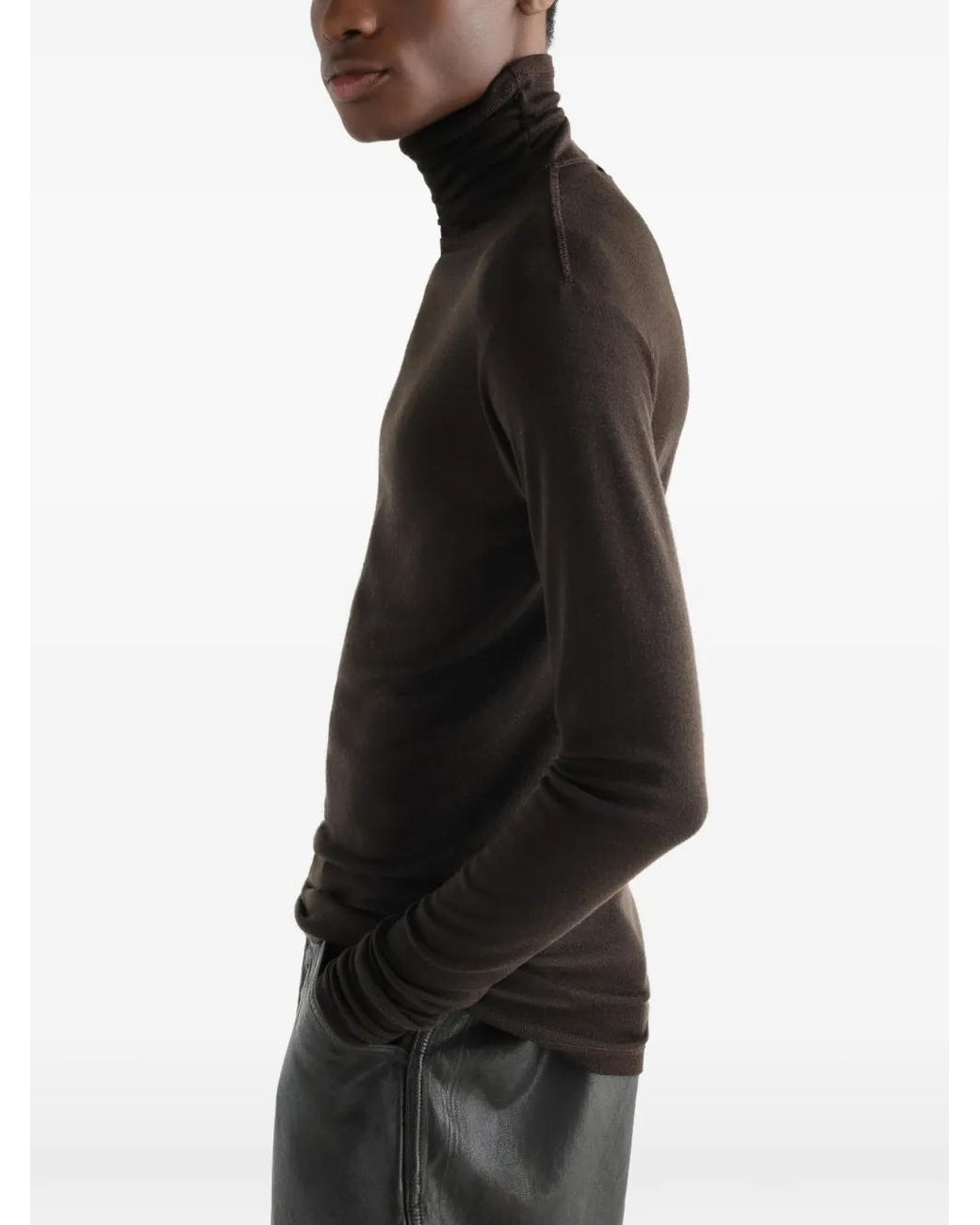 Lemaire Black Turtleneck Top for men