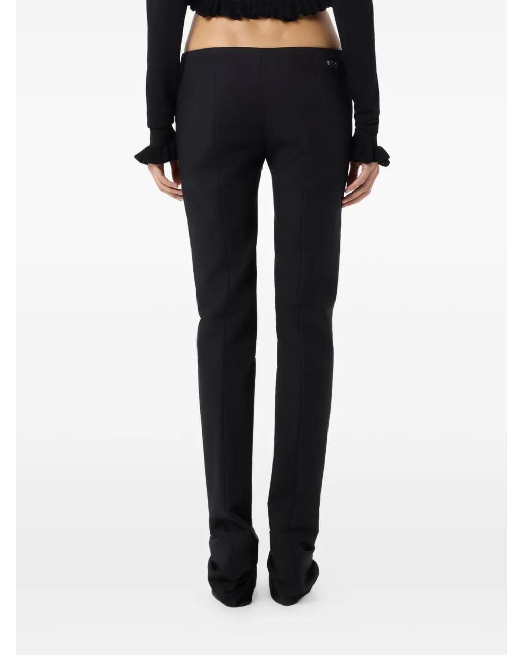 Blumarine Black Zip-Fastening Trousers