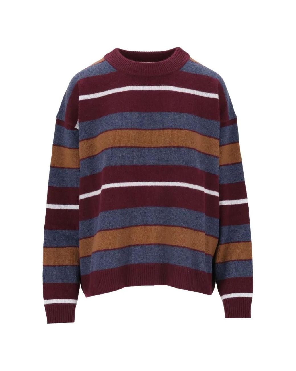 Staud Red Serrano Striped Cashmere Sweater