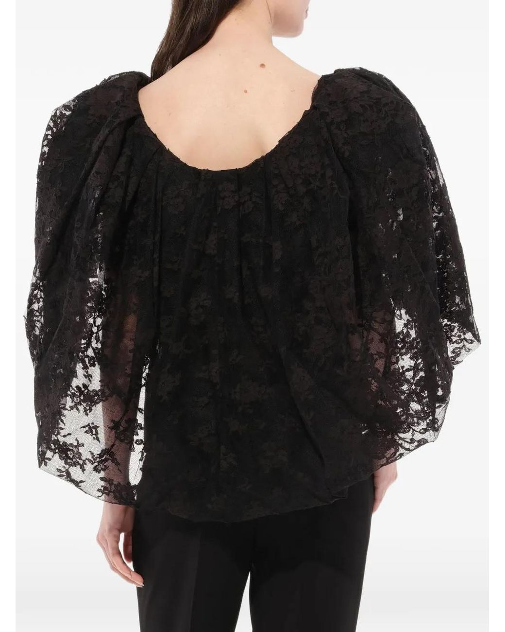 Givenchy Black Lace Cape T-Shirt