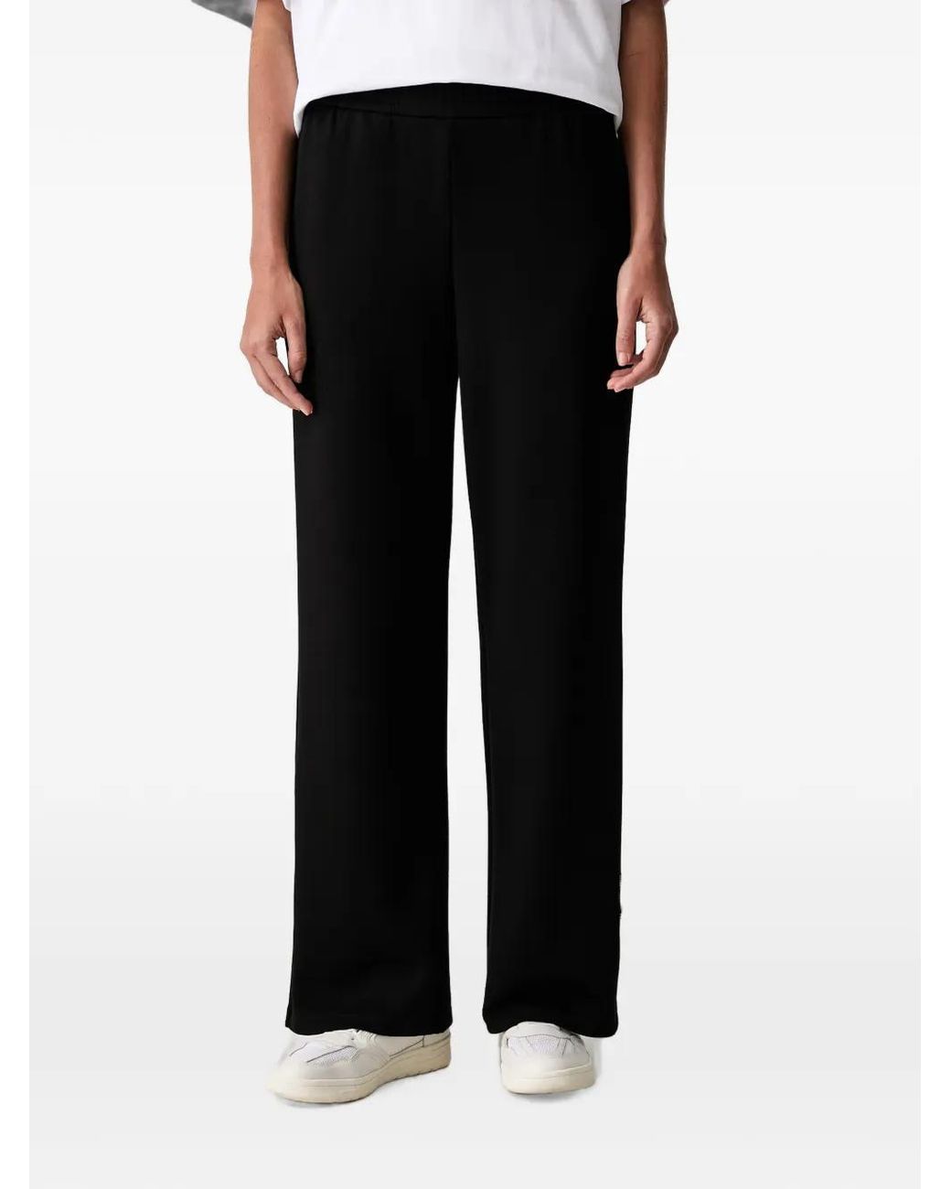 ARMANI EXCHANGE Black Logo-Embroidered Track Pants