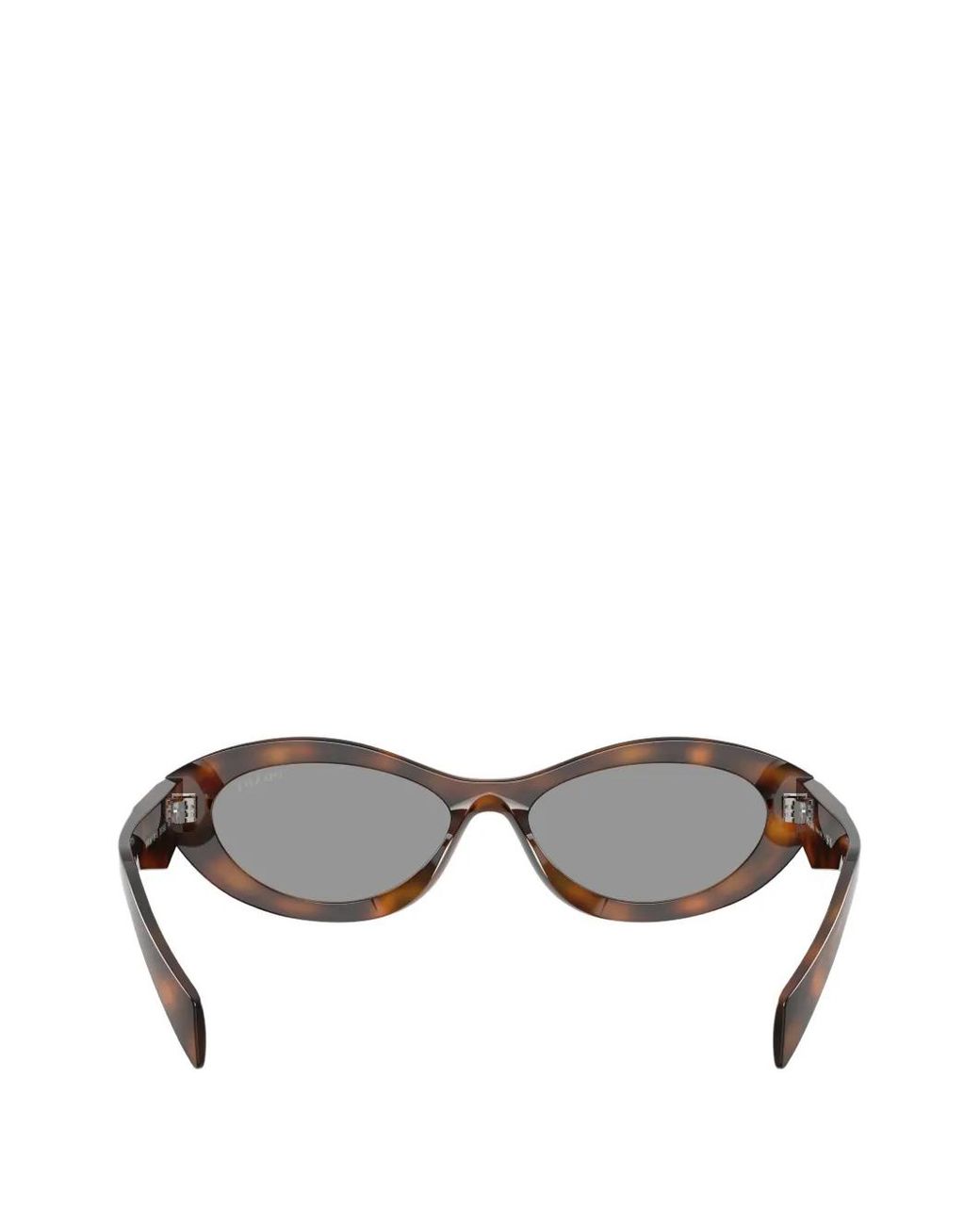 Prada Gray Oval-Frame Sunglasses
