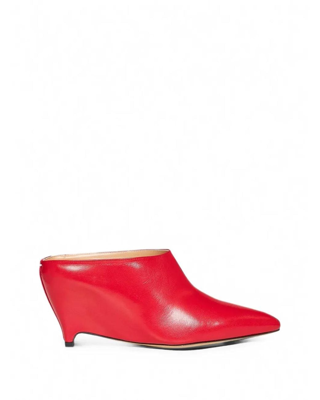 Maison Margiela Red Heel-Less Mules