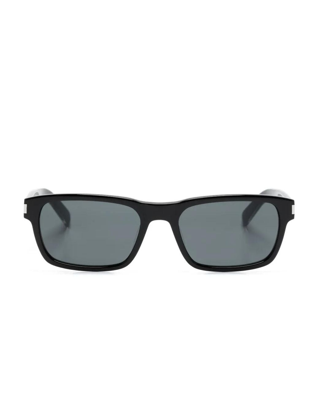 Saint Laurent Black Sl662 Rectangle-Frame Sunglasses for men