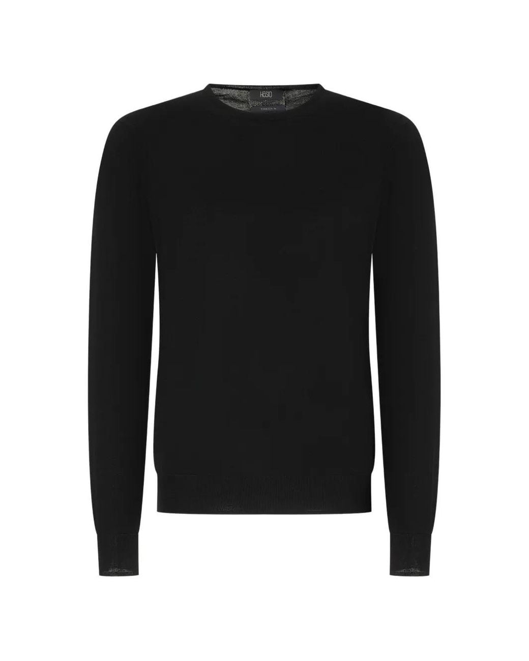 Hōsio Black Long-Sleeve Sweater for men