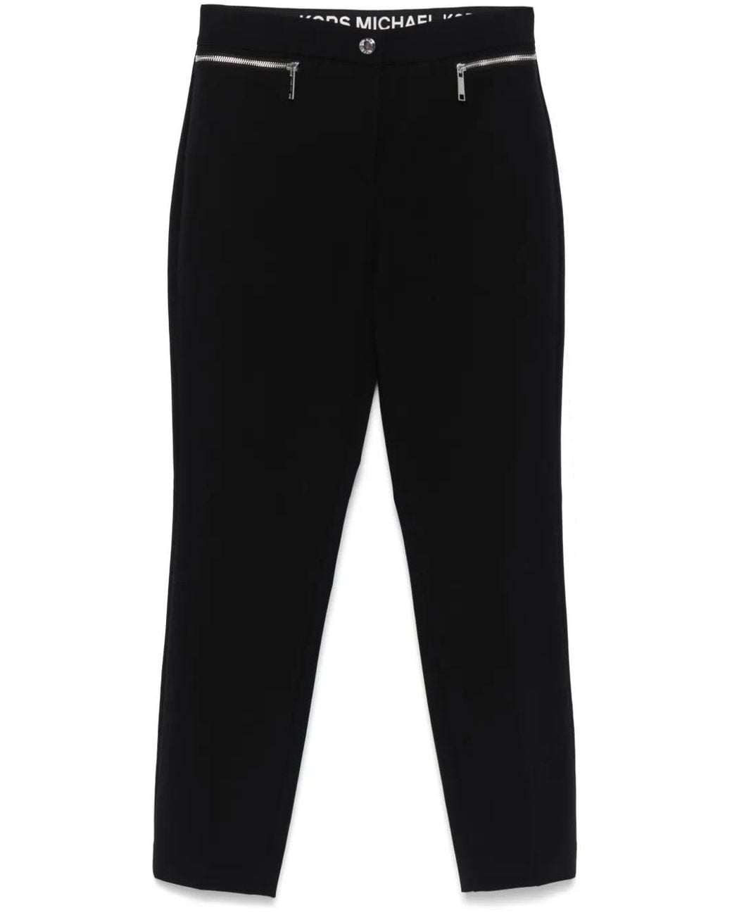 MICHAEL Michael Kors Black Slim-Leg Trousers