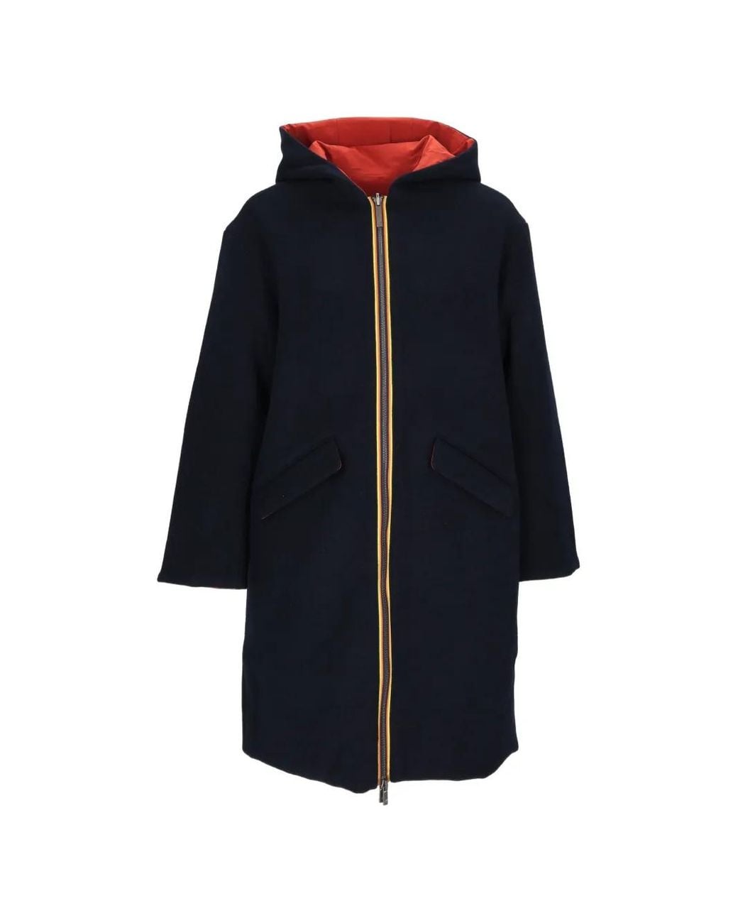 K-Way Blue Shala Hooded Reversible Coat