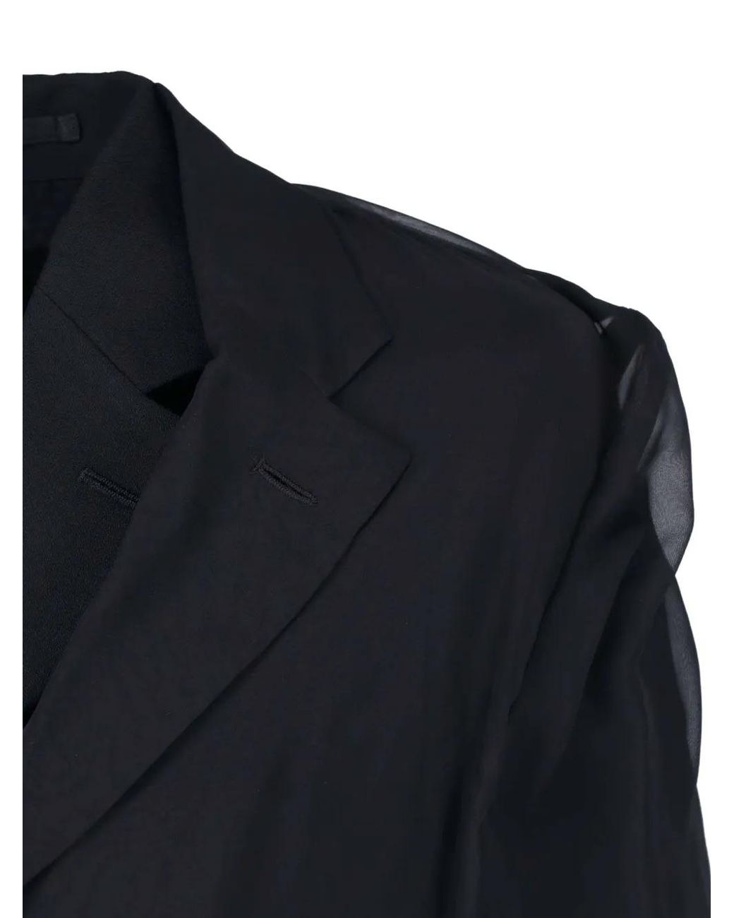 Comme des Garçons Black Layered Notched-Lapel Blazer