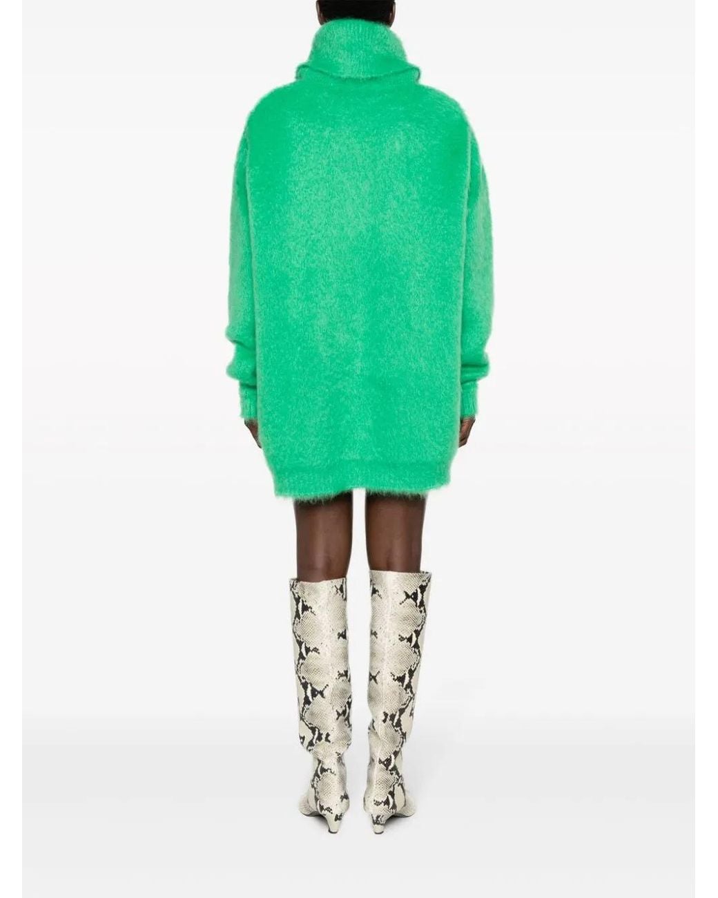 Gucci Green Knitted Turtleneck Dress