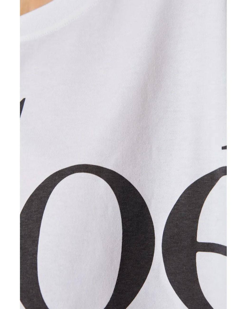 Chloé White Cropped Boxy Logo T-Shirt