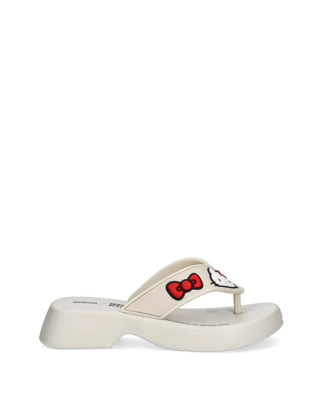 Melissa White Hello Kitty Platform Flip-Flops