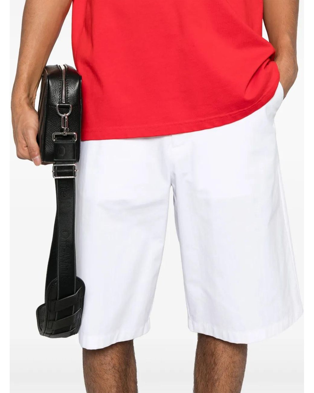 Moschino White Knee-Length Shorts for men