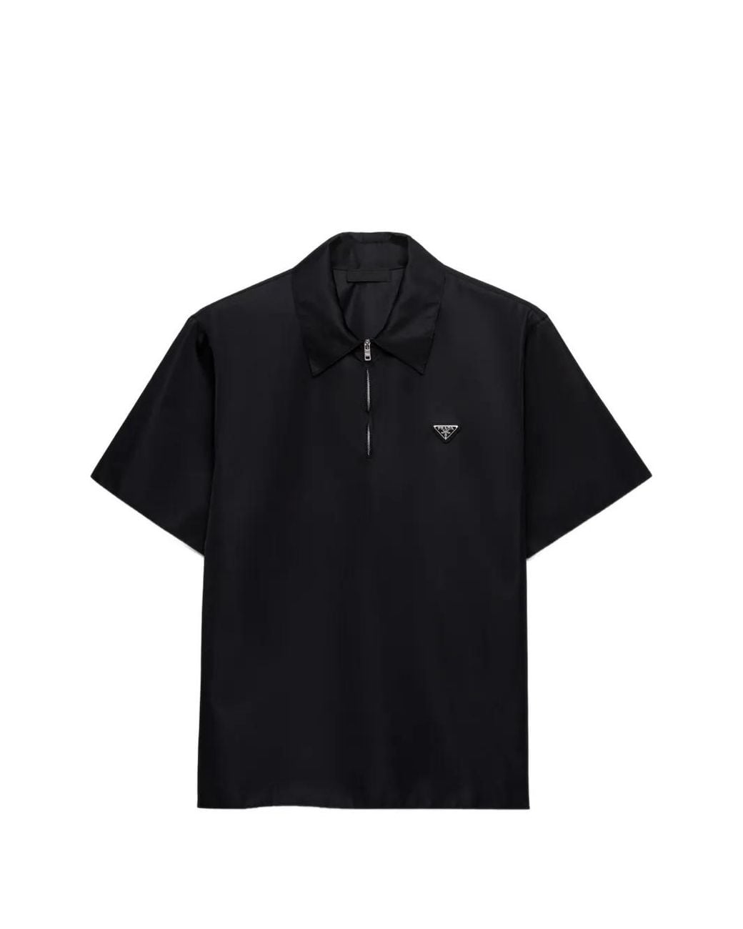 Prada Black Short-Sleeved Re-Nylon Shirt for men