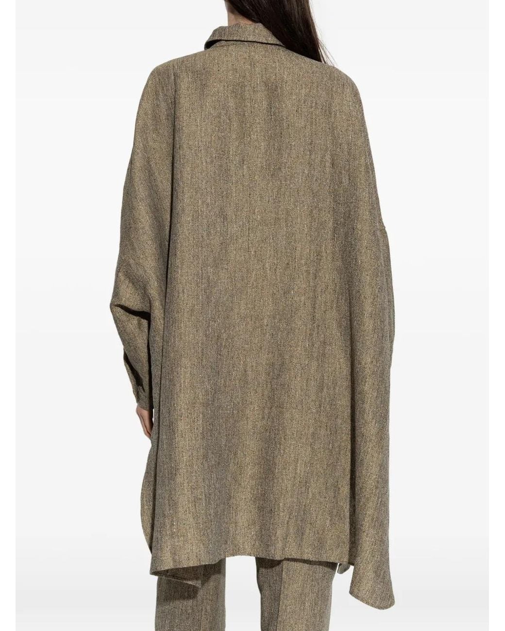 Officine Generale Natural Button-Fastening Linen Shirt